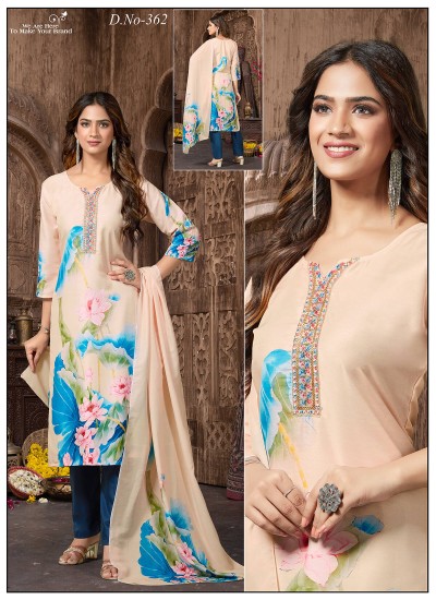 Buy Cream Floral Printed Kurti at Wholesale Rate | Ajmera Fashion Limited  Manufacturers, Suppliers in Surat